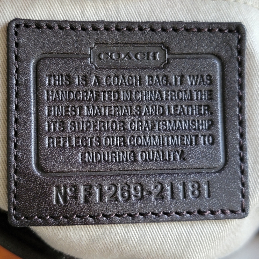 Coach 21181 Legacy Grommet Duffle Brown Orange Leather Shoulder Bag Y2K - Picture 14 of 16